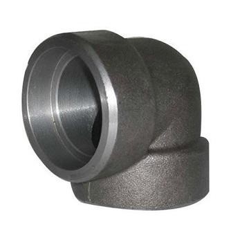 Ansi B16.11 อุปกรณ์ท่อเหล็กคาร์บอนปลอมแปลง 45 องศา 90 องศาซ็อกเก็ตเชื่อมข้อศอก