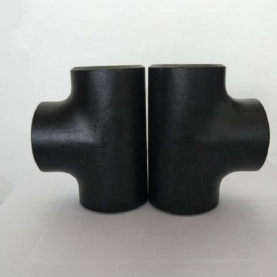 ทาสีดำ ASME B16.9 เท่ากับ Cross Tee CS 48 นิ้ว ASME B16.47 BW Pipe Fitting