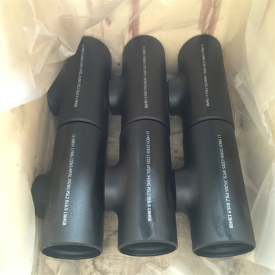 Sch 40 Sch 80 STD เท่ากับเหล็กกล้าคาร์บอน Tees NPT DN200 ไม่มีรอยต่อสำหรับท่อ