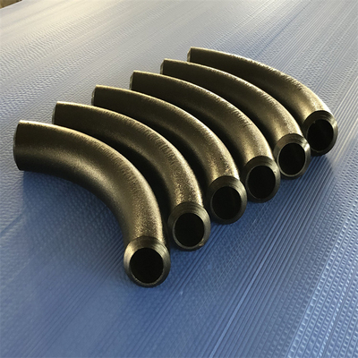 Sch 140 เหล็กอ่อน 90 องศาข้อศอกสั้นรัศมี 45 ASTM A234 WPB เหล็กกล้าคาร์บอนไม่มีรอยต่อ
