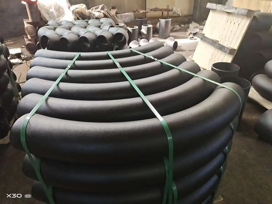 ASTM A53 ข้อศอกเชื่อมเหล็กกล้าคาร์บอน DN150 SCH 30 Forged Sand Blasting