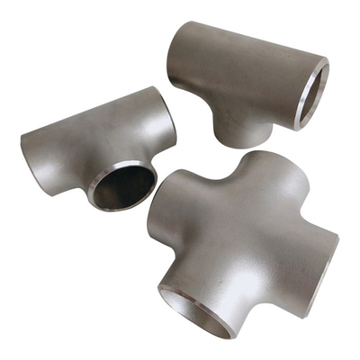 1 - 48 นิ้ว 321 JIS รอยเชื่อมสเตนเลสสตีลไม่มีรอยต่อ DIN2605 Cross Tee Pipe Fitting