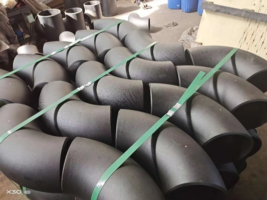 Asme B16.9 โลหะผสมเหล็กข้อศอกรัศมียาว Buttweld ฟิตติ้ง 90 องศาไม่มีรอยต่อ SCH10S
