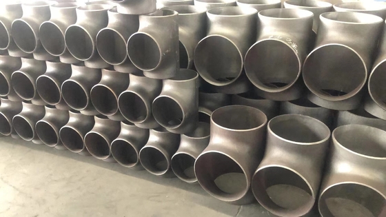 DIN 2391 Class 1500 Tee ข้อต่อเหล็กกล้าคาร์บอนแบบตรง ASTM A53 A234 GR. WPB ไม่มีรอยต่อ