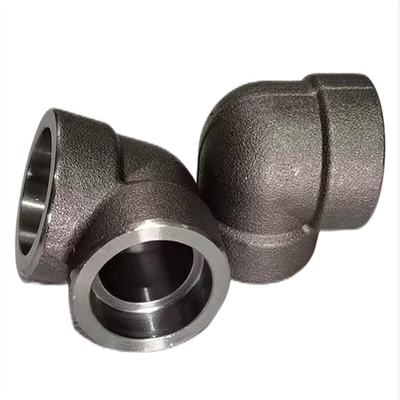 Ansi B16.11 อุปกรณ์ท่อเหล็กคาร์บอนปลอมแปลง 45 องศา 90 องศาซ็อกเก็ตเชื่อมข้อศอก
