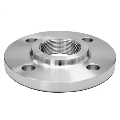 ASME B16.5 การปลอม A105N หน้าแปลนเหล็กกล้าคาร์บอน NPT / BSPT ที่ยกขึ้น