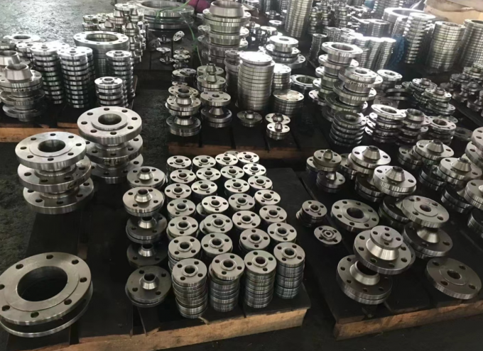 Class 600 Sch 80 SS Weld Neck Flange WN ANSI 150 สีเงินตาบอด